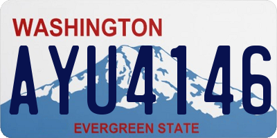 WA license plate AYU4146