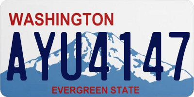 WA license plate AYU4147