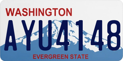 WA license plate AYU4148