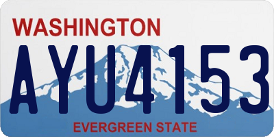 WA license plate AYU4153