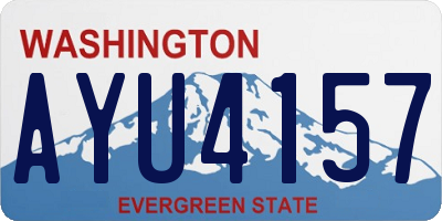 WA license plate AYU4157