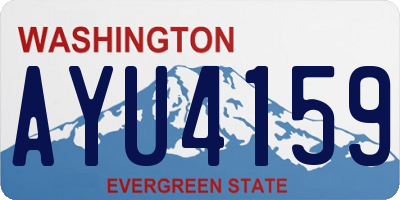 WA license plate AYU4159