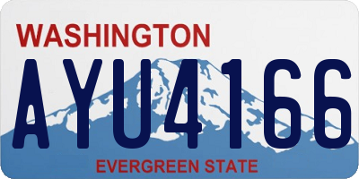 WA license plate AYU4166