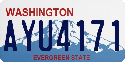 WA license plate AYU4171