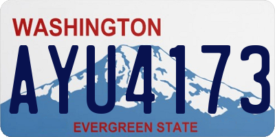 WA license plate AYU4173