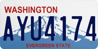 WA license plate AYU4174