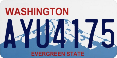 WA license plate AYU4175