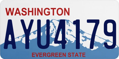WA license plate AYU4179
