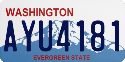WA license plate AYU4181