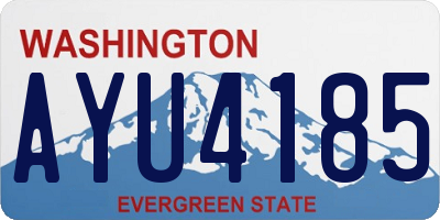 WA license plate AYU4185