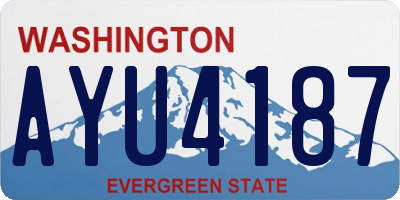 WA license plate AYU4187