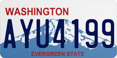 WA license plate AYU4199