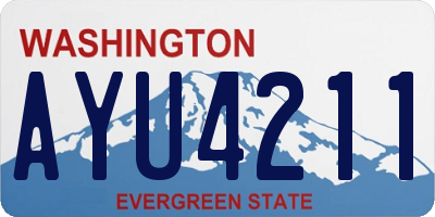 WA license plate AYU4211