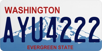 WA license plate AYU4222
