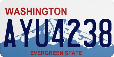 WA license plate AYU4238