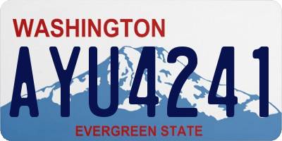 WA license plate AYU4241