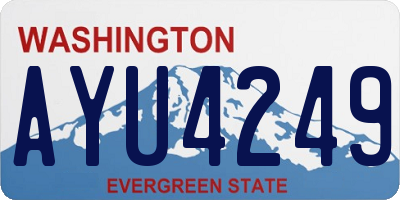 WA license plate AYU4249