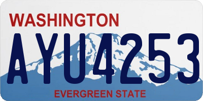 WA license plate AYU4253