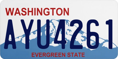 WA license plate AYU4261