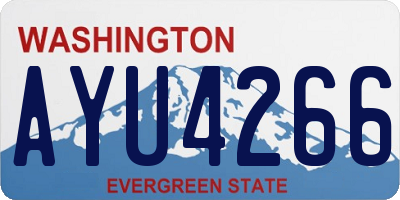 WA license plate AYU4266