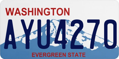 WA license plate AYU4270