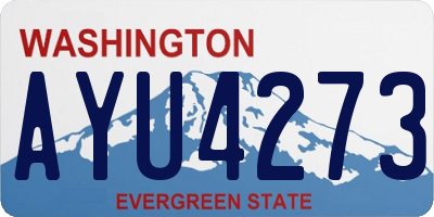 WA license plate AYU4273