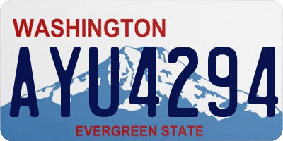 WA license plate AYU4294