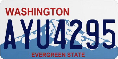 WA license plate AYU4295