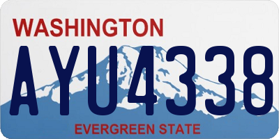 WA license plate AYU4338