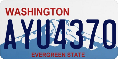 WA license plate AYU4370