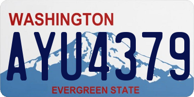 WA license plate AYU4379