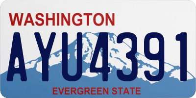 WA license plate AYU4391