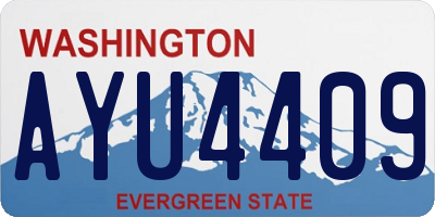 WA license plate AYU4409