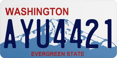 WA license plate AYU4421