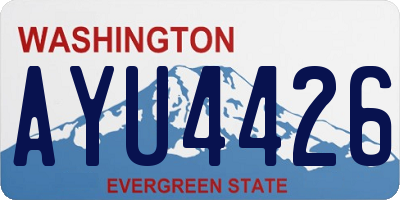WA license plate AYU4426
