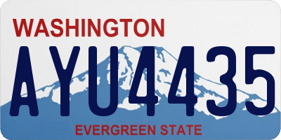 WA license plate AYU4435