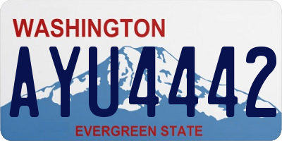 WA license plate AYU4442