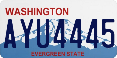 WA license plate AYU4445