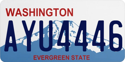 WA license plate AYU4446
