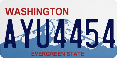 WA license plate AYU4454