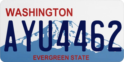 WA license plate AYU4462
