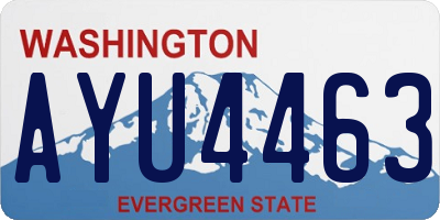 WA license plate AYU4463