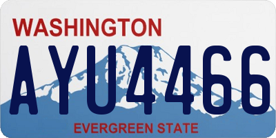 WA license plate AYU4466