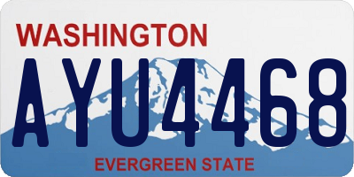 WA license plate AYU4468