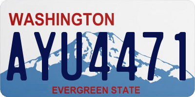 WA license plate AYU4471