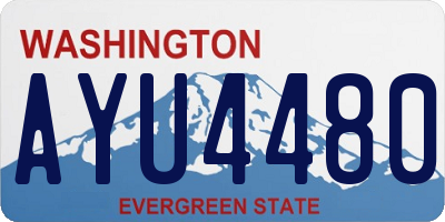 WA license plate AYU4480