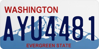 WA license plate AYU4481