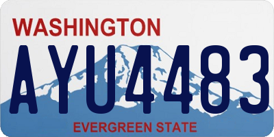 WA license plate AYU4483