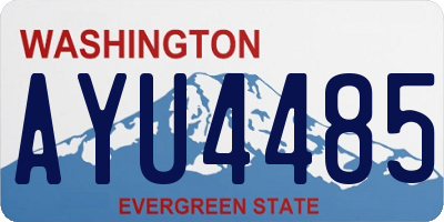 WA license plate AYU4485