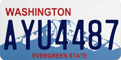 WA license plate AYU4487